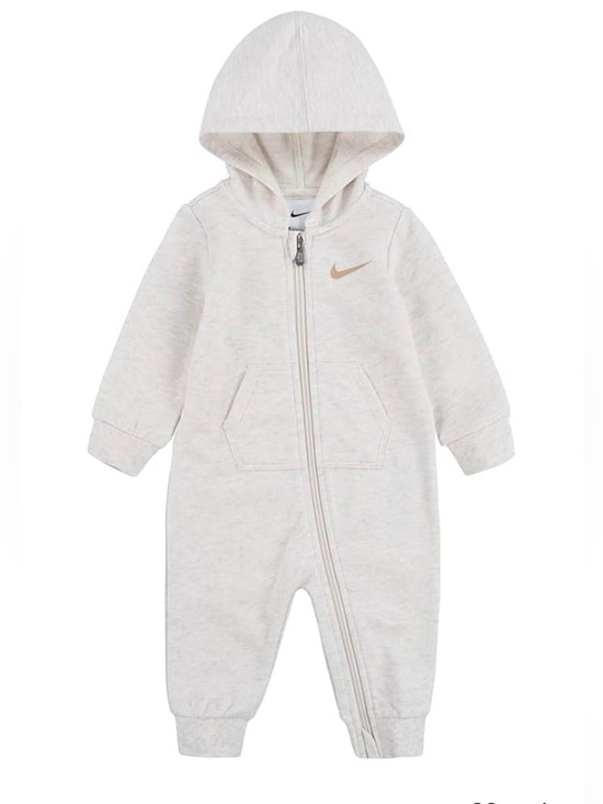 Nike Other - Nike Baby Full Zip One-Piece Hooded Coverall Beige - 6 months